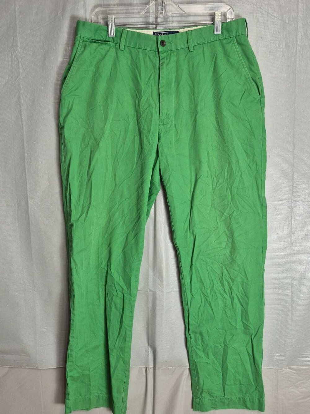 Polo Ralph Lauren Mens Chino Pants Green Straight Leg 34x30
